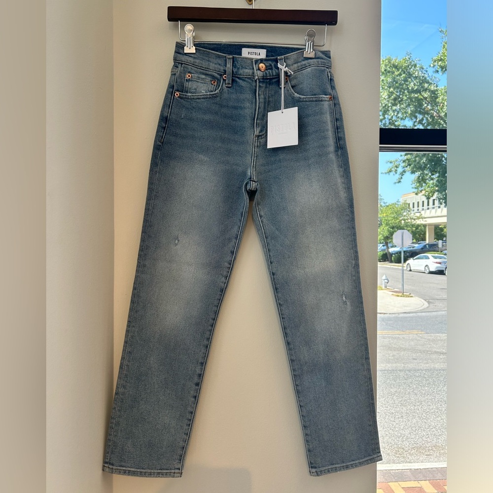 Pistola monroe crop high rise cigarette jeans